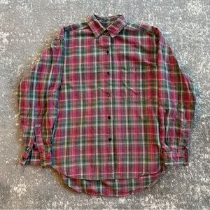 Vintage 90s Women’s Company One Red & Green Plaid Shirt